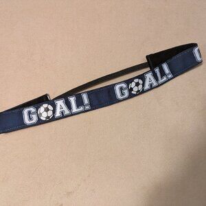 Hand-Sewn Soccer Goal Headband -  No-Slip w/ Velvet Backing, Athletic Aesthetic